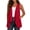 Red women's sleeveless cardigan a1, variant on thefmos Women's Sleeveless Open Front Cardigan Casual Basic Vest Solid Color Fall Spring Cover Up Lightweight Layering Top, Pink 2XL