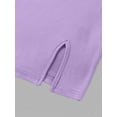 thumbnail image 6 of Lilac Purple Solid Bandeau Slit Mini Dress For Women Casual Bodycon Outfit, 6 of 7