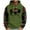 3Green, variant on PuLe Hoodies Men's Hooded Down Sleeved Ethnic Style Printed Loose Hoodie Printed Long-sleeved Top Hoodie