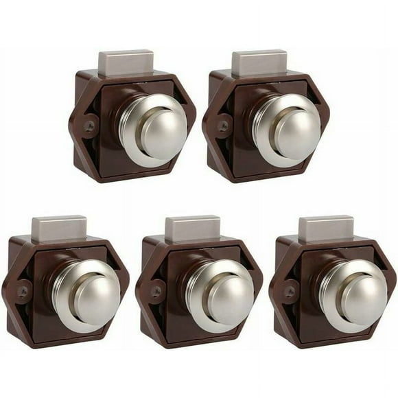 Push Button Latch for Cupboard Drawer Lock, Keyless Door Lock with Ease of Installation and Flush with Household for Rv Motorhome Furniture
