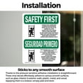 thumbnail image 3 of (2 Pack) Always Face Ladder Safety Bilingual OSHA Safety First Sign, 3 of 7