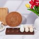 thumbnail image 3 of Bandeja de madera para huevos, soporte para huevos, organizador de bandejas para huevos de encimera, bandejas apilables con 12 orificios para huevos, chocolates, sushi y cocina, 3 of 6