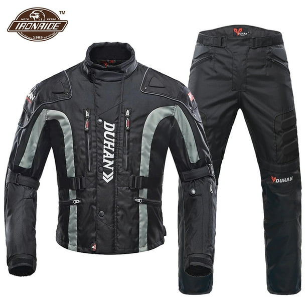 DUHAN-Chaqueta de motocicleta a prueba de frío, pantalones protectores de Moto, armadura de Moto, ropa de Turismo, equipo de protección, Otoño e Invierno