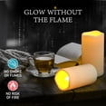thumbnail image 4 of Bell and Howell Candle Brights, 3PK Multicolor Flameless Candles with Remote, Battery Operated Fake LED Candle Pillar Flickering mode, Real Wax Colour Changing Electric Candles, Dimmable, 4 of 8