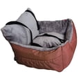 thumbnail image 2 of Asiento para Perros Y Gatos, Asiento Elevador Tipo Nido, Correa de Seguridad, Reposabrazos para Portador de Mascotas, Lavable, Antideslizante, Portáti Marrón, 2 of 8