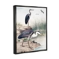 thumbnail image 3 of Stupell Industries Heron Birds on Lake Shore Pampas Grass Nature Painting Jet Black Floating Framed Canvas Print Wall Art, Design by Piddix, 3 of 5