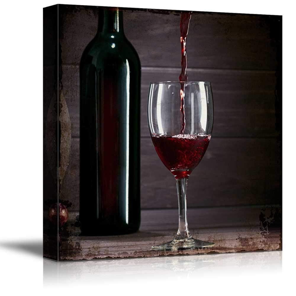 wall26 - Square Canvas Wall Art - Pouring Wine into Glass - Giclee ...