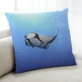 thumbnail image 1 of Ahgly Company Animals Manta Ray Indoor Throw Pillow, 18 inch by 18 inch, 1 of 6