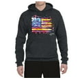 thumbnail image 2 of Wild Bobby, Colorful Neon Flag Hearts Love, Streetwear, Unisex Graphic Hoodie Sweatshirt, Heather Black, X-Large, 2 of 3