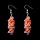 thumbnail image 1 of Nvzi Pendientes de piedra natural personalizados, pendientes largos colgantes con borlas de piedra natural irregulares (rojo), 1 of 4
