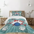 thumbnail image 3 of Ambesonne Bowling Party Quilted Bedspread Set 2 Pcs, Retro Comic Blast, Twin Size, Multicolor, 3 of 6
