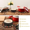 thumbnail image 6 of GZHJMY Snowman Christmas Flower Heat Resistant Trivets Potholders 2PCS, Round Cotton Weave Handmade Pot Holder, Non-Slip Hot Mats Kitchen Dining Plate Mat for Kitchen Pans Bowl Teapot, 6 of 7