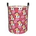 thumbnail image 6 of Lsque Cow And Flower pattern Laundry Hamper Basket, Tall Woven Rope Hamper Basket for Clothes, Lightweight Storage Basket, Collapsible Waterproof-Medium, 6 of 8