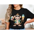 thumbnail image 2 of Funny Summer Monkey Vacation Beach Travel Gift for Men Women T-Shirt Ice Cream Lover Monkey Holiday Birthday Present Tshirt, 2 of 10