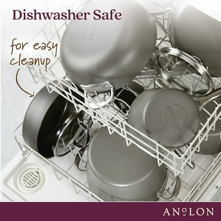 

5-Qt. Covered Sauté Hard Anodized Aluminum Sauteuse Saute Pan 5 Quart Dark Gray 81173