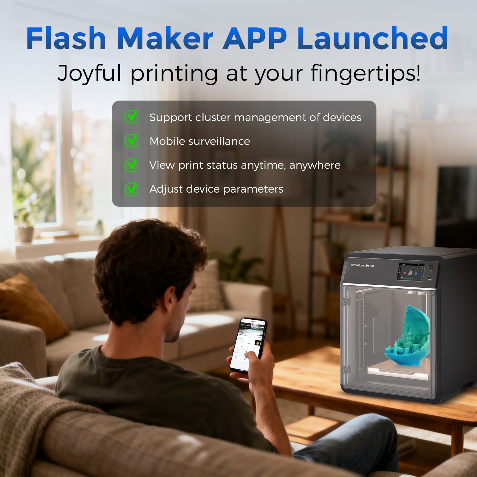 Flashforge 3D Printer Adventurer 5M Pro High Speed 3D Printers