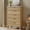 Natural, variant on 5 Drawers Dresser for Bedroom, 47.2" Tall Dressers with Curved Profile Design, Fluted Wood Drawers with Gold Handle, Modern Chest of Dressers with Thickened Design for Living Room, Walnut