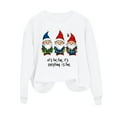 thumbnail image 5 of Christmas Sweatshirt For Women Vintage Xmas Holiday Shirts Long Sleeve Snowman Fleece Sweatshirt Crew Neck Tops White L, 5 of 6