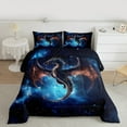 thumbnail image 2 of Castle Fairy Magical Dragon Boy Bedding Comforter Set 2pcs,Universe Galaxy Twin Comforter Sets Microfiber,Starry Sky Breathable Bedding Set,Ultra Soft Home Decor,Reversible, 2 of 8