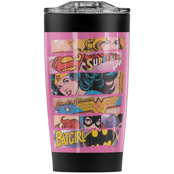 Justice League Three Of A Kind Stainless Steel Tumbler 20 oz Coffee Travel Mug/Cup, Vacuum Insulated & Double Wall with Leakproof Sliding Lid | Great for Hot Drinks and Cold Beverages