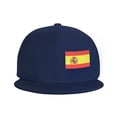 thumbnail image 2 of Flat Bill Brim Hat Adjustable Baseball Cap Flag Of Spain Mens Women Snapback Trucker Hat, 2 of 7