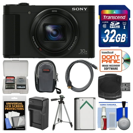 Sony Cyber-Shot DSC-HX90V Wi-Fi GPS Digital Camera with 32GB Card + Case + Battery & Charger + Tripod + Kit