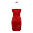 thumbnail image 4 of XIYON Dresses For Women Solid Color Casual Daily Fashion Backless Tie Strap Slip Sleeveless Dress For Outing And Party Wear Club Party Going Out Outfits Going Out Dresses, 4 of 5