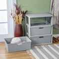 Sterilite Wide 3 Drawer CrossWeave Tower Cement