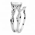 thumbnail image 4 of Rings for Women Silver 316L Stainless Steel DA133 - AAA Grade Cubic Zirconia in Clear, 4 of 6