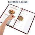 thumbnail image 3 of WeChef 30 pack 8.5"x14" Restaurant Menu Book Covers 4 Page 8 View Book Style for Cafe Hotel Bar Burgundy, 3 of 11