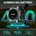 thumbnail image 4 of VOPOCO Smart Watches for Men (Answer/Make Calls) with LED Flashlight, 1.43"AMOLED Tactical Smartwatch with Compass 100+ Sports Modes Fitness Tracker with Heart Rate Sleep Monitor for Android iOS, 4 of 8