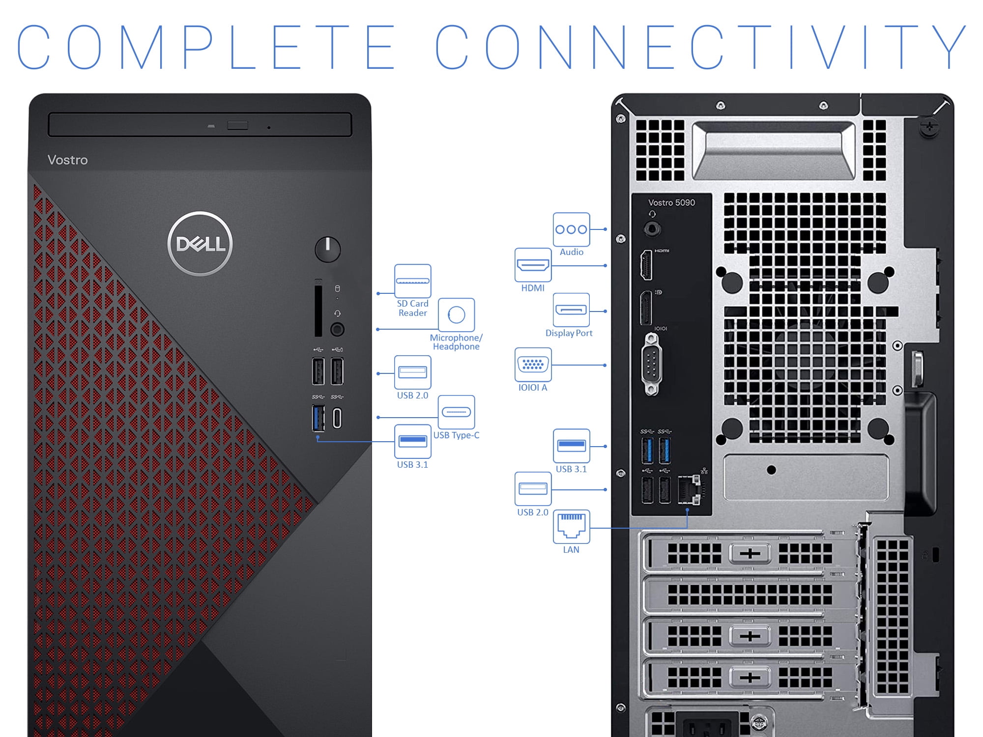 Dell Vostro 5090 Desktop, Intel Core i5-9400 Upto 4.1GHz, 8GB RAM