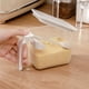 thumbnail image 1 of Azucarero cerámico blanco y gris con tapa y cuchara • Tarro de condimentos de cocina de 14,7x9,5x6,8 cm • Caja de almacenamiento de especias en polvo, 1 of 6