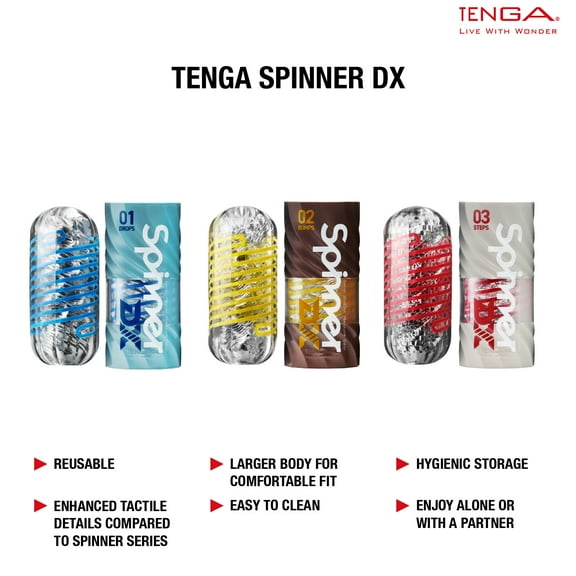 TENGA SPINNER DX 02 BUMPS Reusable Stroker Spinning Masturbator