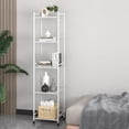 thumbnail image 3 of 5 Tier Freestanding Metal Storage Shelf for Bathroom Kitchen Small Space White, 3 of 5