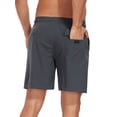 thumbnail image 7 of Hanerdun Mens 2 in 1 Dry Fit Workout Shorts with Liner and 5 Pockets Gray M, 7 of 7