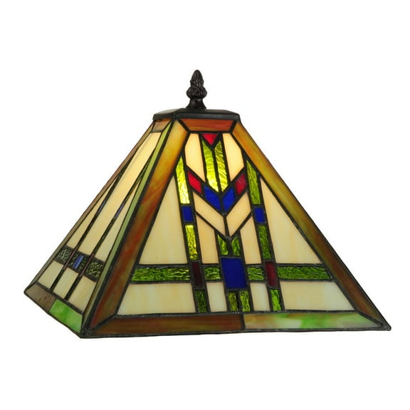 Meyda Tiffany 19426 Prairie Wheat 6" Tall Lamp Shade - Beige / Green / Blue / Burgundy