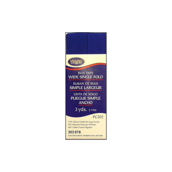 Wrights 7/8" Single Fold Yale Bias Tape, 3 Yd.