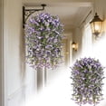 thumbnail image 2 of Large Artificial Hanging Morning Glory Vine 69 Flower Heads Garland With Pansy Hanging Plants For Outdoor Porch Garden Home All Seasons Décor Basket, 2 of 9