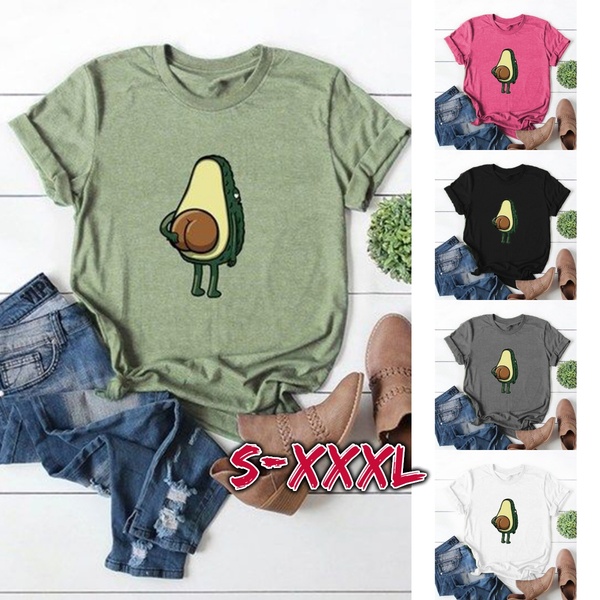 Womens Short Sleeve Avocado T-shirt 