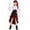 White, variant on Tiijoy Girls Halloween Pirate Dress Up Outfits Flare Sleeve Top Ruffled Skirt Headscarf 3Pcs Set