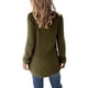 thumbnail image 3 of Mujeres Pullover Túnica Tops Casual Fluffy High Low Sweaters Cuello redondo Color sólido Manga larga Camisas de longitud media para damas jóvenes S-5XL Tallas grandes, 3 of 3
