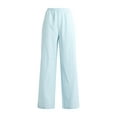 thumbnail image 5 of Scoop Women's Linen Blend Wide Leg Pants, 32" Inseam, Sizes XS-4X, 5 of 5