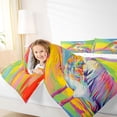 thumbnail image 4 of Feelyou Teens Cartoon Pelicans Full Size Comforter Sets, Ocean Sunset Bedding Sets, 3pcs, 4 of 8