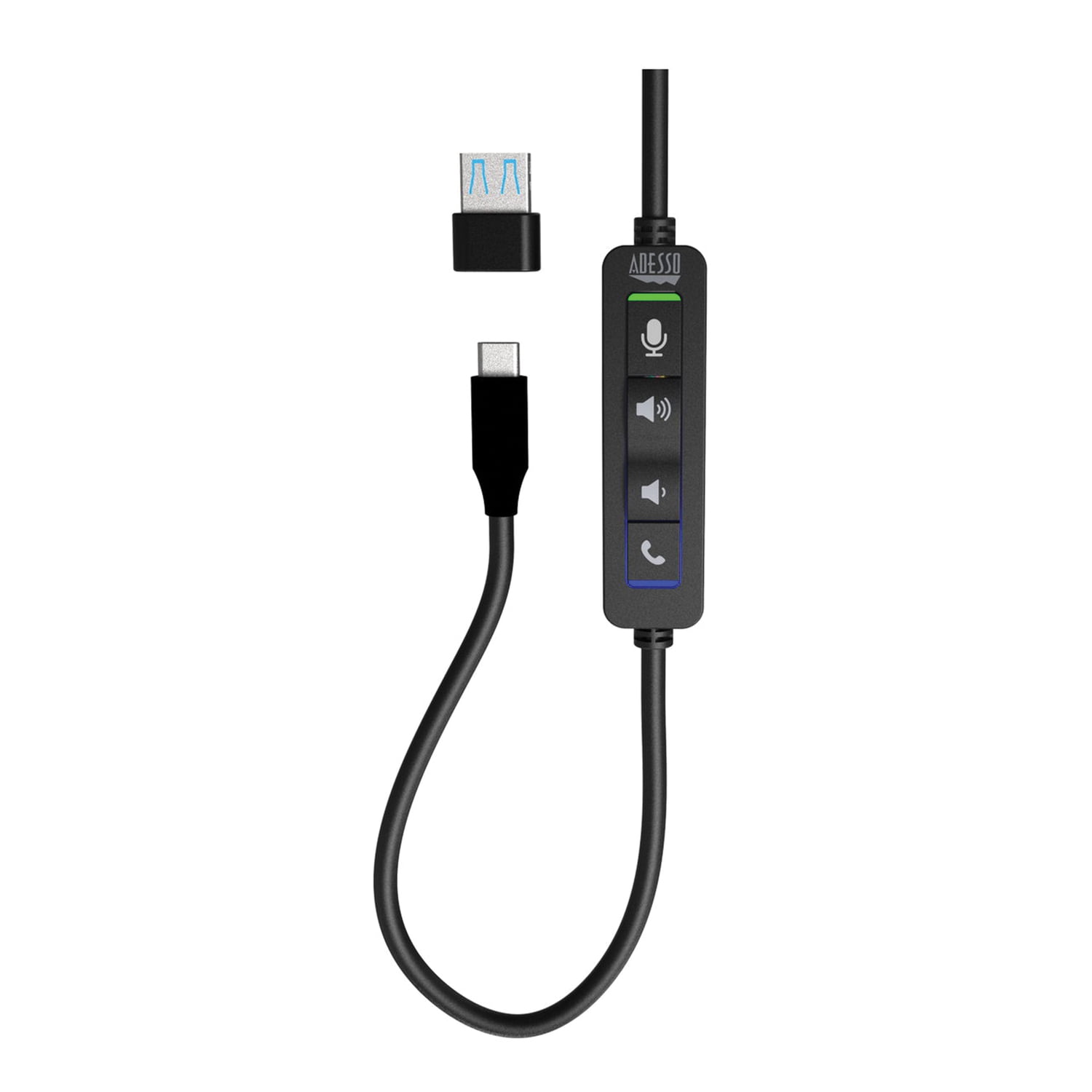 Adesso Xtream P4T Headset with Push to Talk, Volume Controls, and Answer/End Call Controls, Xtream P4-TAA