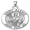 Sterling Silver, variant on Saint Alexis Round Religious Medal - 2/3 Inch Size of Dime, Sterling Silver