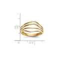 thumbnail image 4 of 14K Yellow Gold Ring Band Fashion Open Back Textured, Size 7, 4 of 4
