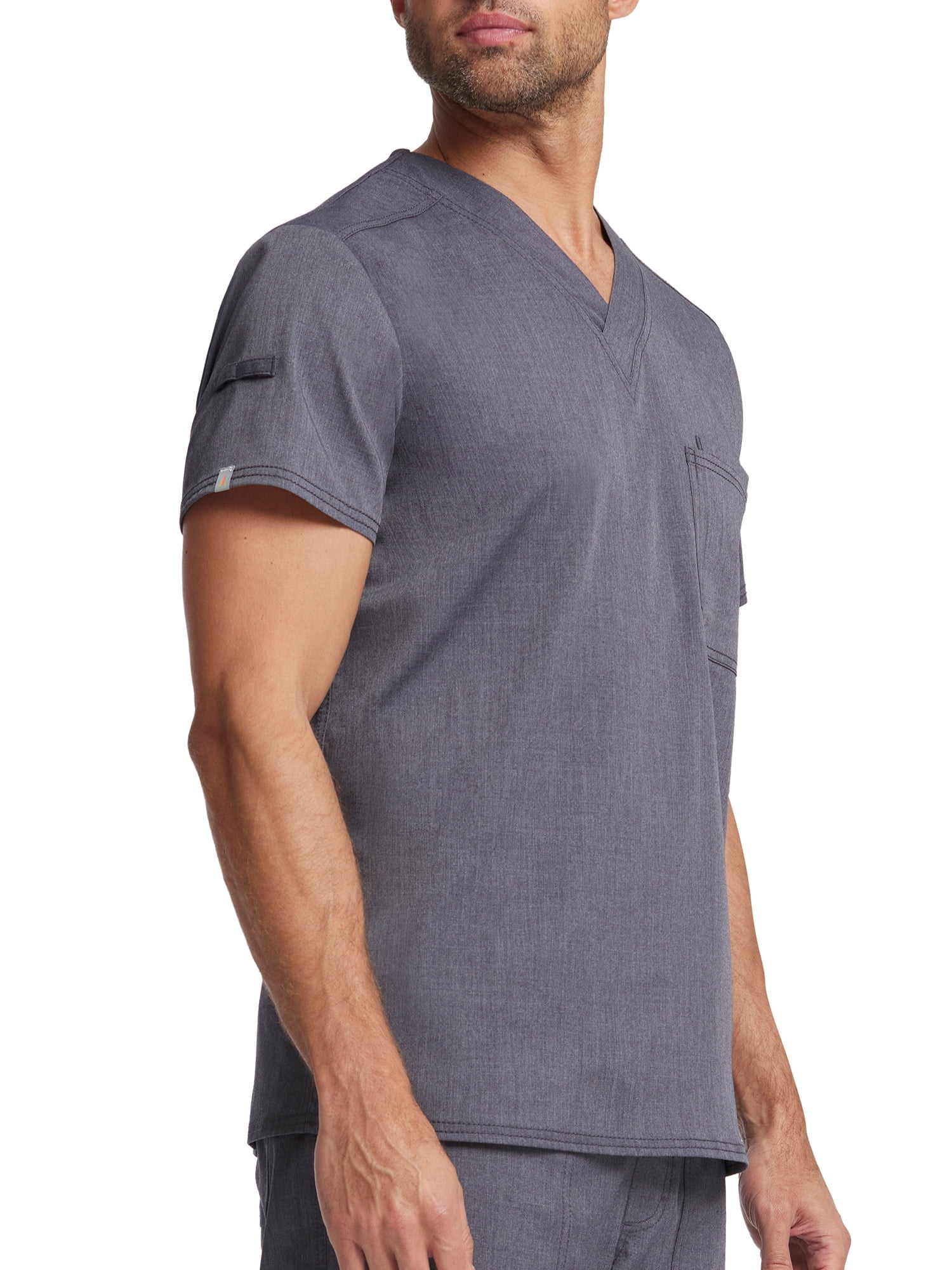 Scrubstar Men's Ultimate Stretch Antimicrobial Fabric Technology V-Neck Tuck In Scrub Top WD854A