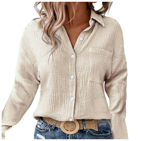 Women'S Clothing, Shirts for Women, Trendy Women's Long Sleeve Blouses V-Neck Lace Hollow Out Shirt for Casual and Wear
