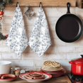 thumbnail image 6 of Blue Leaves Kitchen Towels Set of 3, Summer Botanical Elegant Pastoral Absorbent Dish Towels for Kitchen, Microfiber Hand Towel, Quick Drying Tea Towel for Cleaning Decorative Dishcloths, 6 of 7